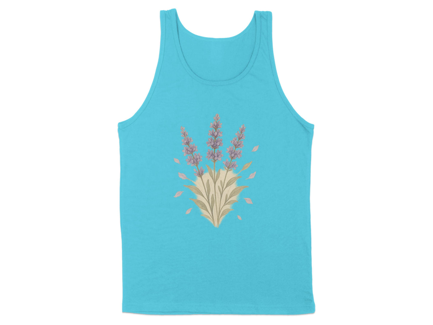 Floral Design on Blue Background Tank Top product