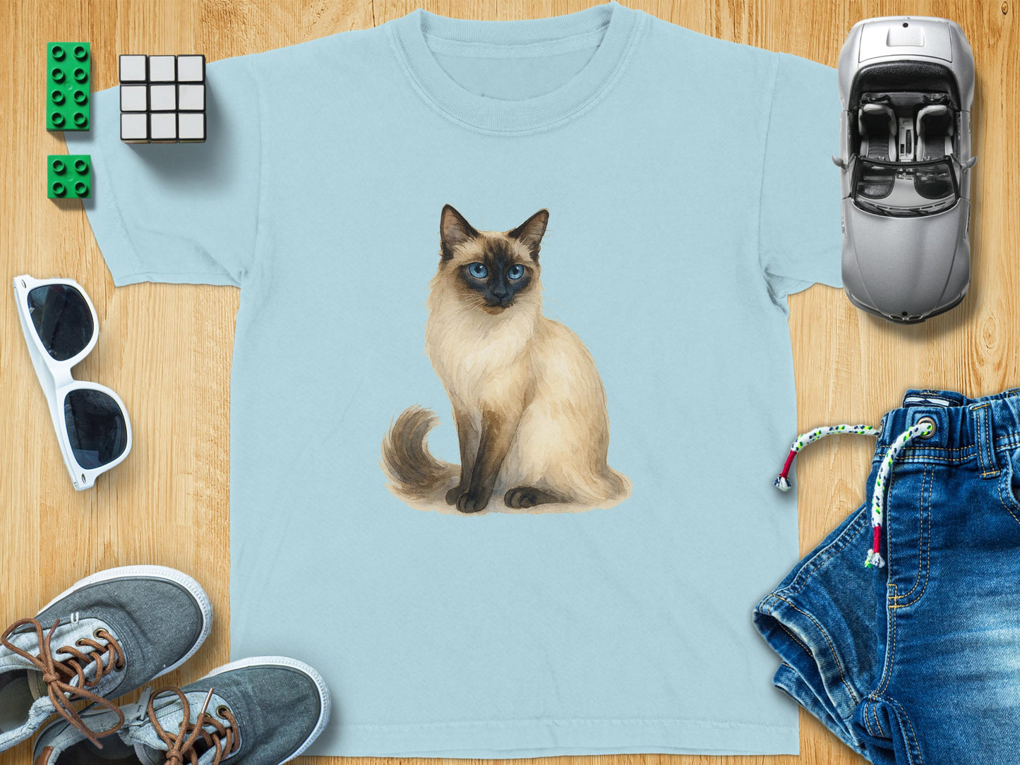 Cute Siamese Cat Graphic Design T-Shirt product