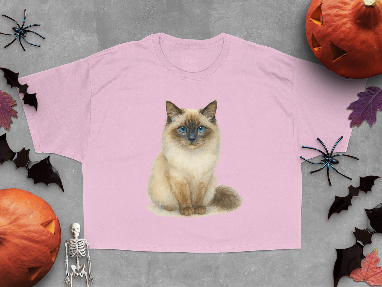 Adorable Kitten Art on Pink Tee Halloween Product