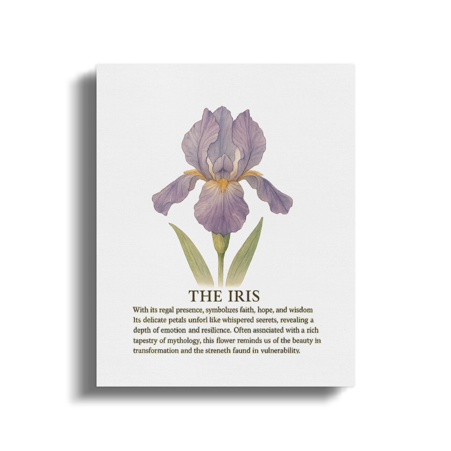Artistic Iris Illustration with Inspirational Text product type
