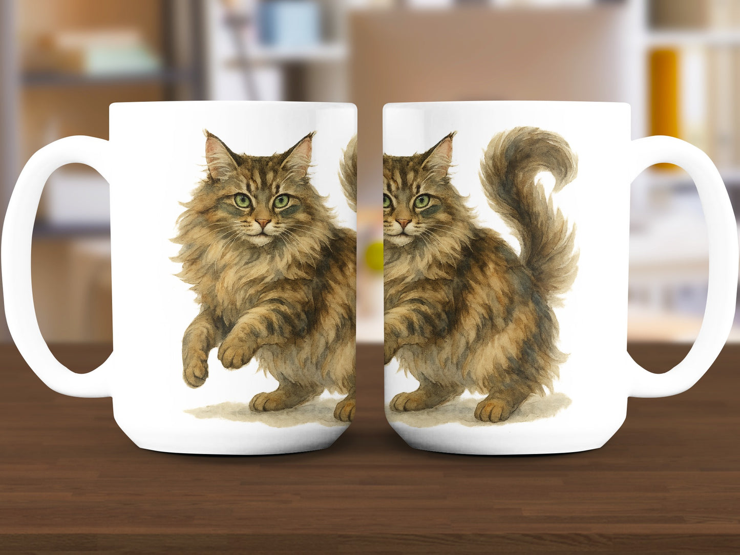 Adorable Fluffy Cat Coffee Mug Perfect Gift Product