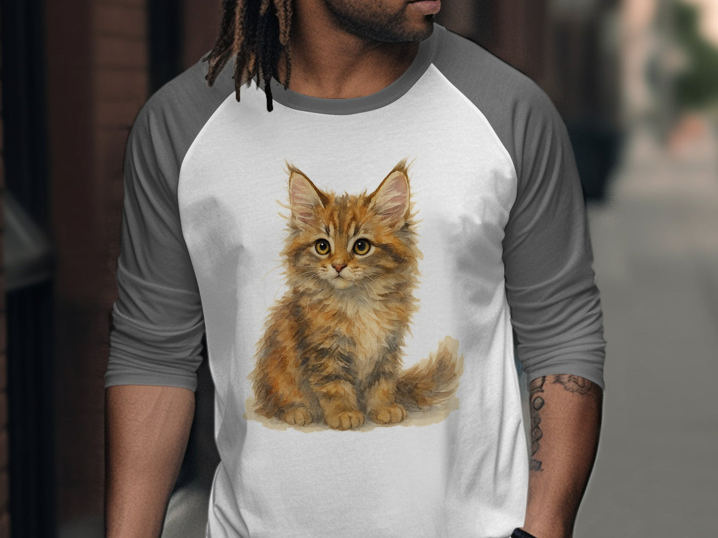 Cute Fluffy Kitten Long Sleeve Shirt product type