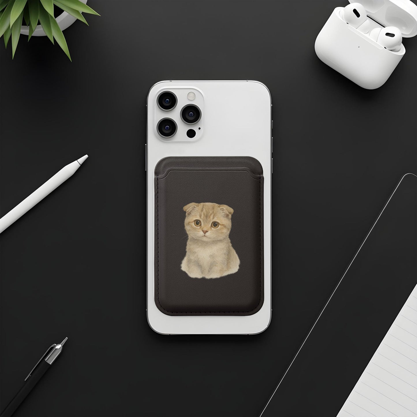 Adorable Kitten Design Phone Wallet Card Holder product