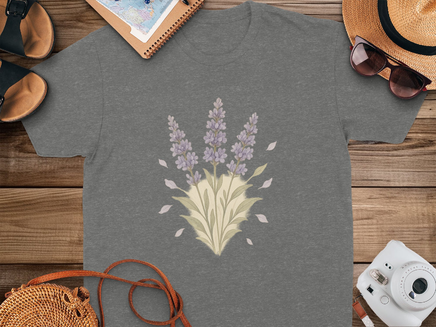 Lavender Bouquet Graphic T-Shirt Unique Style Product