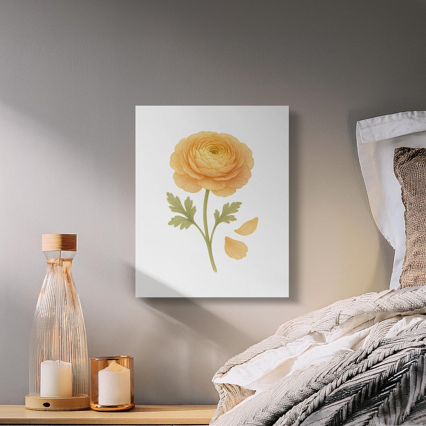 Bright Yellow Flower Wall Art for Bedroom product type