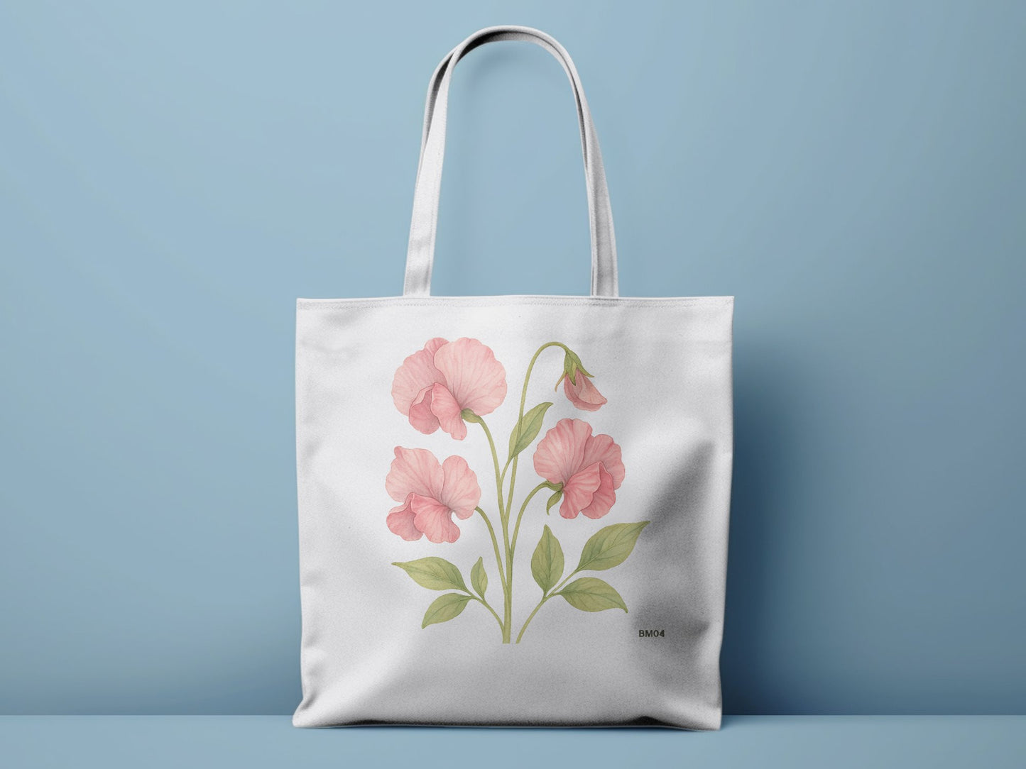 Floral Sweet Pea Design Eco-Friendly Bag product type