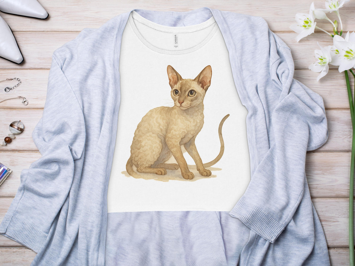 Adorable Illustration of a Sitting Cat Shirt product