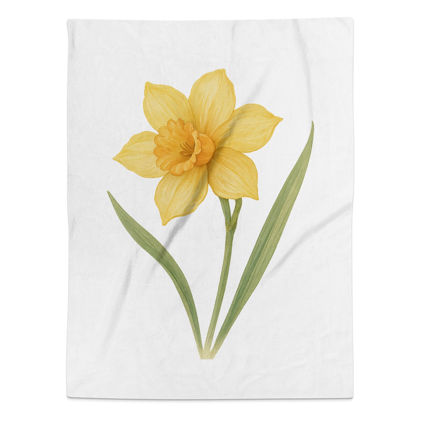 Yellow Daffodil Flower Print Unique Design Blankets product type