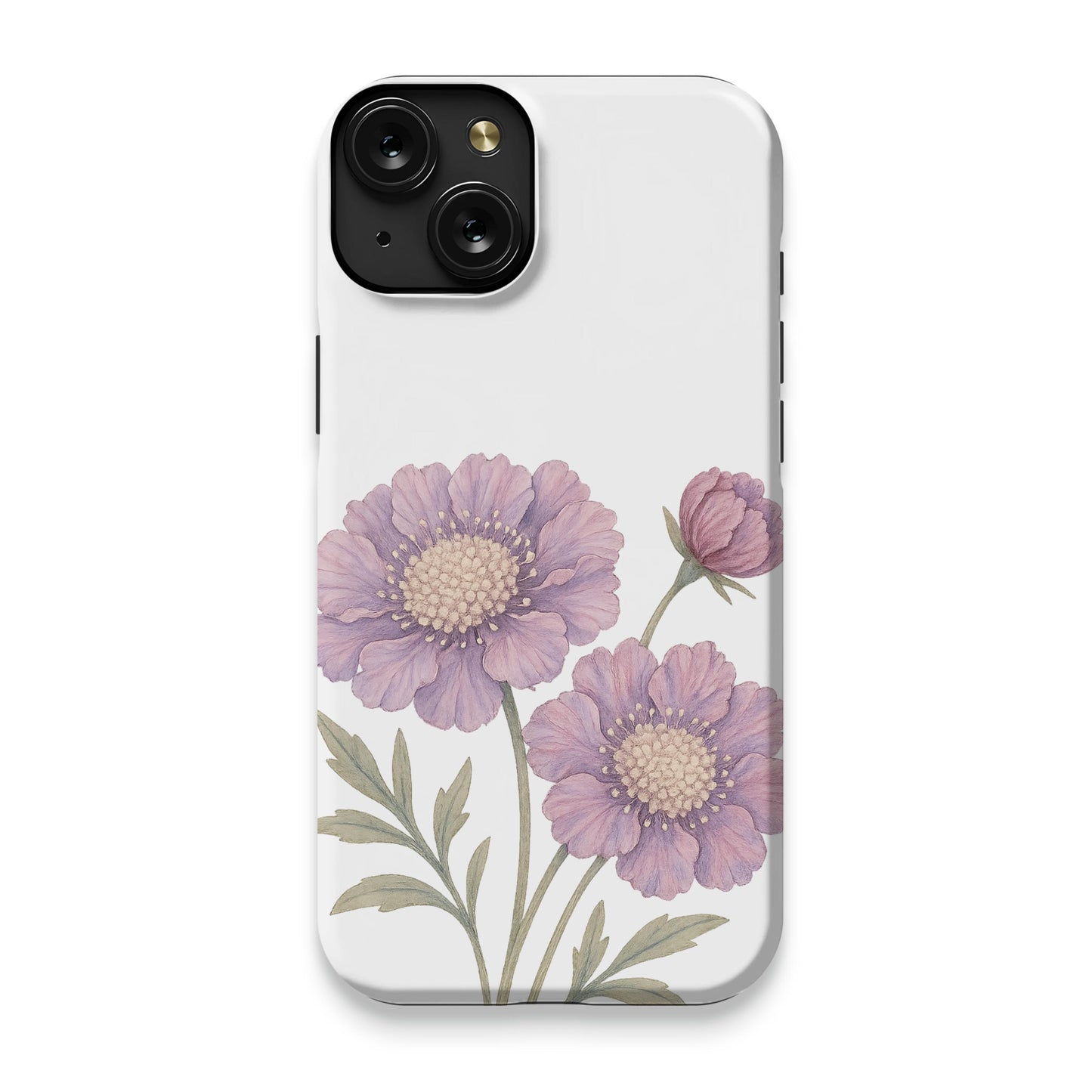 Floral Pattern Phone Case with Purple Flowers product