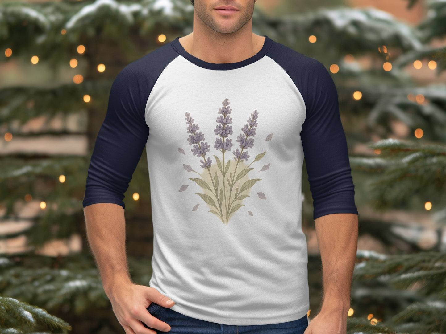 Lavender Graphic Design Baseball Tee product