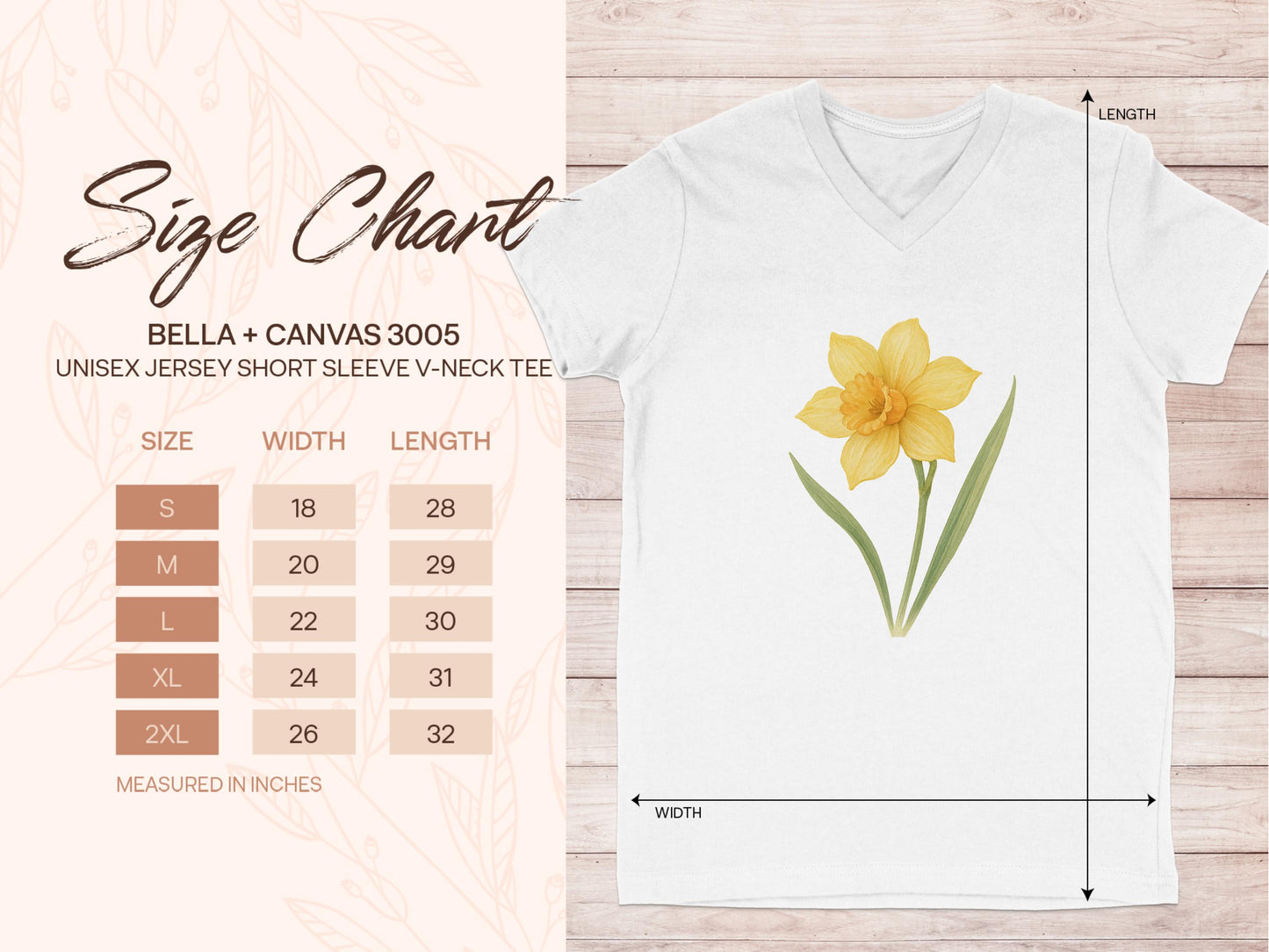 Vibrant Yellow Flower Design V-Neck T-Shirt product