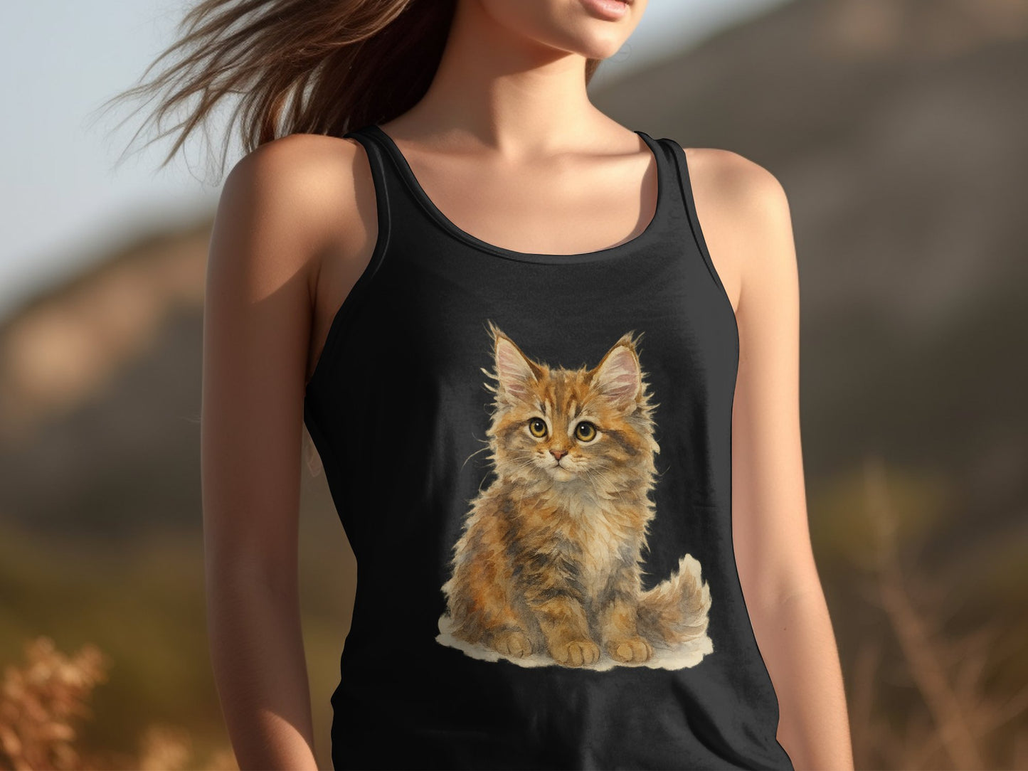 Adorable Kitten Art Sleeveless Top Fashion Product