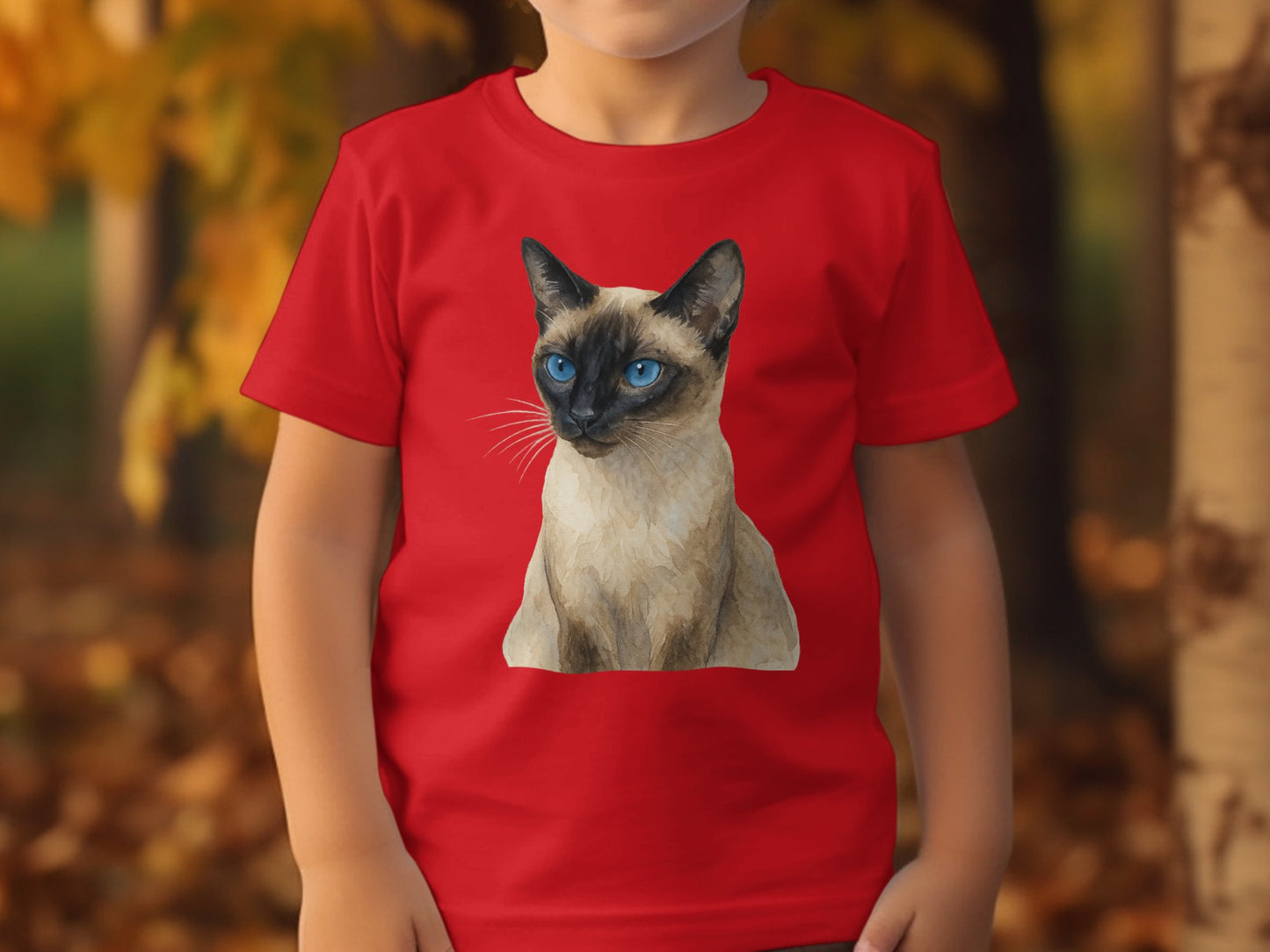 Adorable Siamese Cat Design Kids T-Shirt product