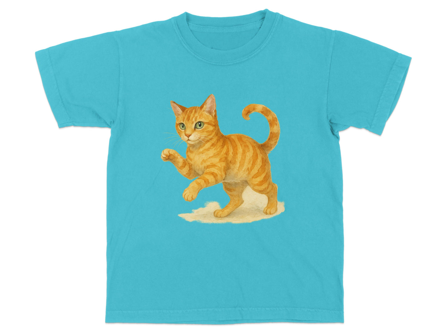 Playful Orange Tabby Cat Graphic T-Shirt product type