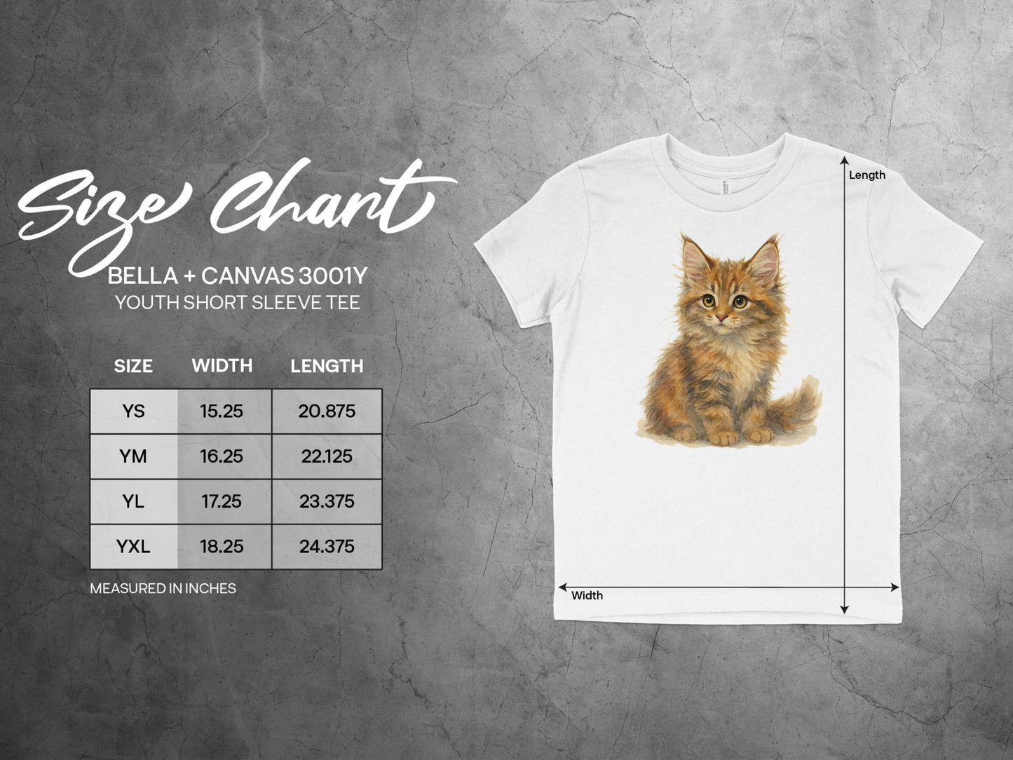 Adorable Kitten Print Youth Short Sleeve Tee product type