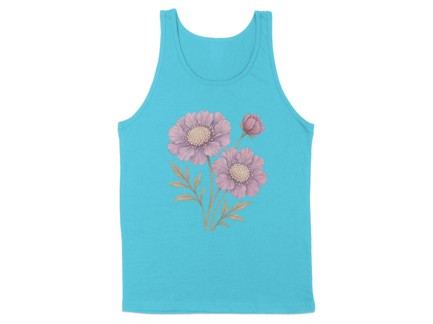 Floral Graphic Blue Tank Top Casual product type