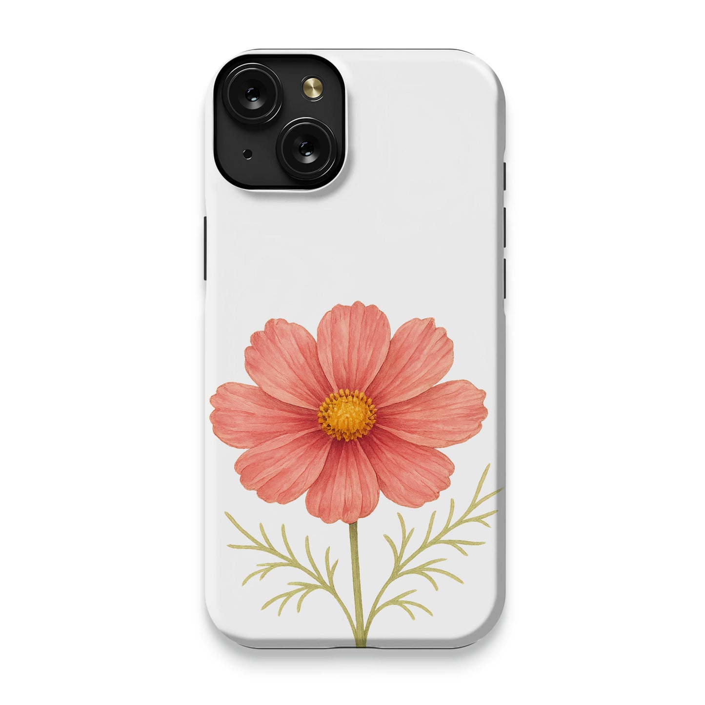 Pink Flower White Background Phone Case product
