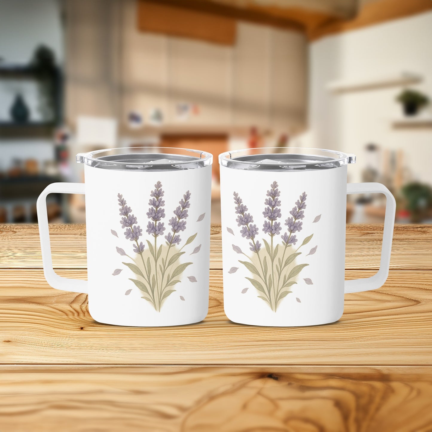 Lavender Design White Mugs Perfect for Any Beverage product type