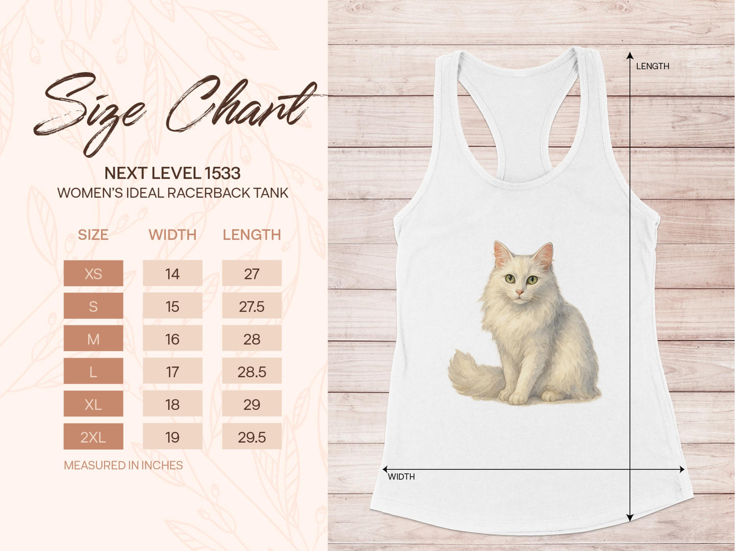 Elegant White Cat Print Women's Racerback Tank product