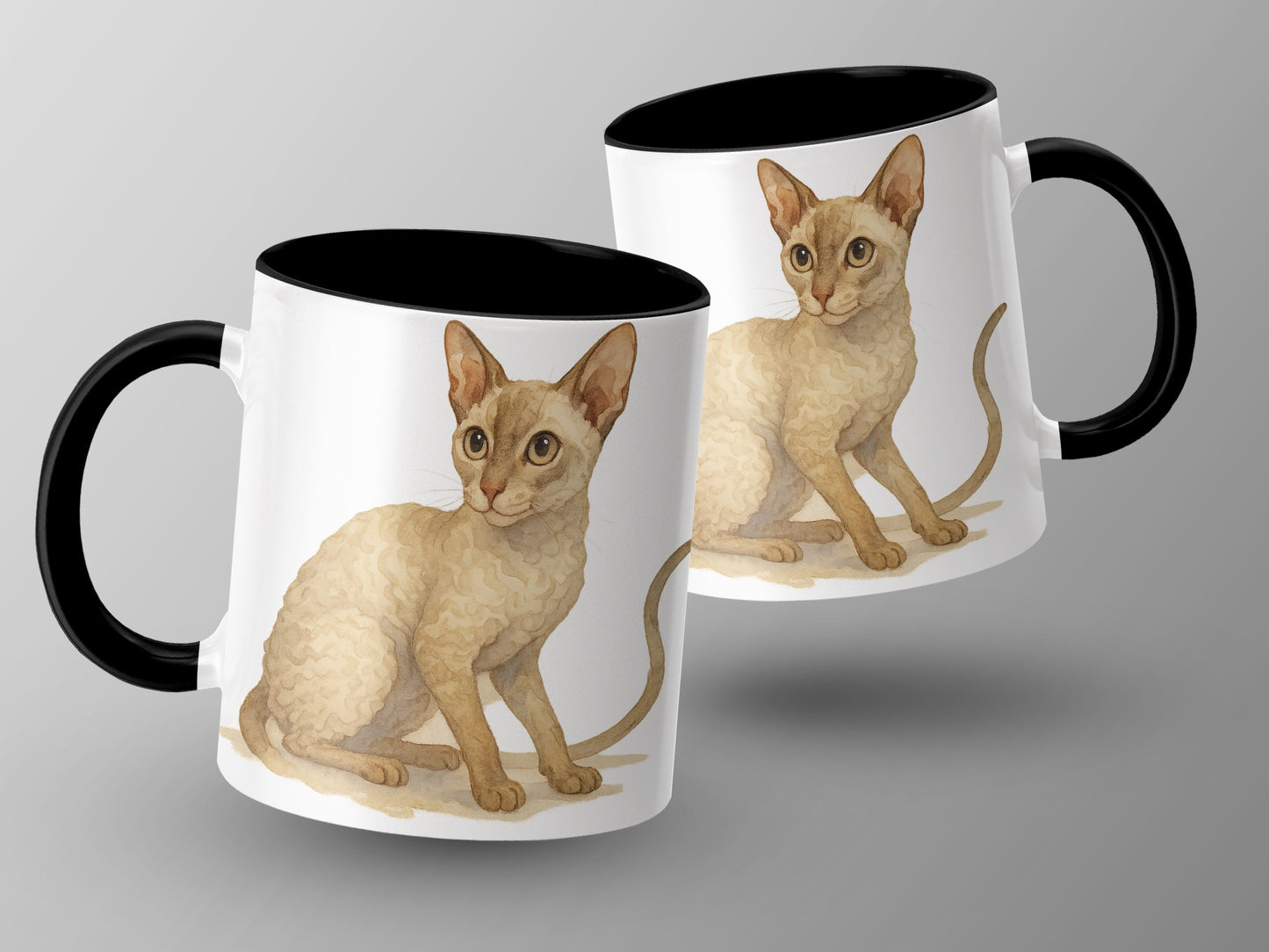 Cat Portrait in Black and White Mug product