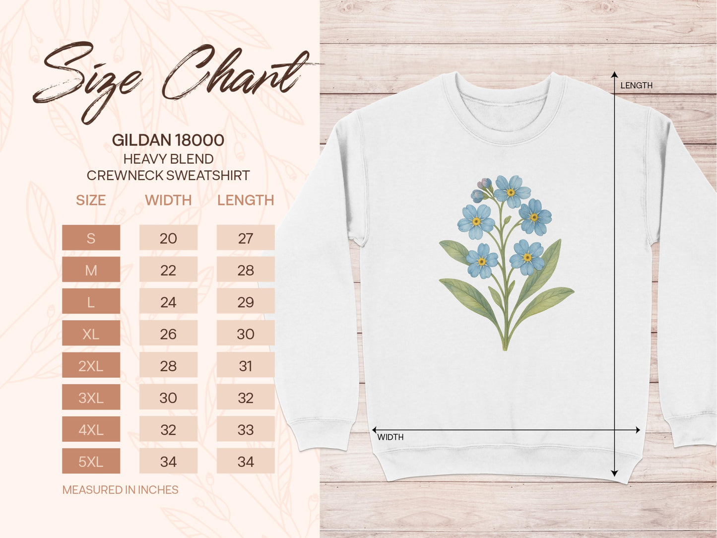 Blue Floral Graphic Design Sweatshirt product type