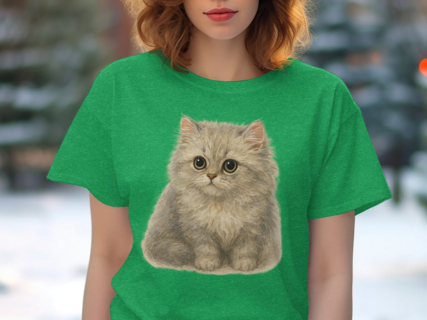 Cute Fluffy Kitten Graphic Tee for Cat Lovers product type