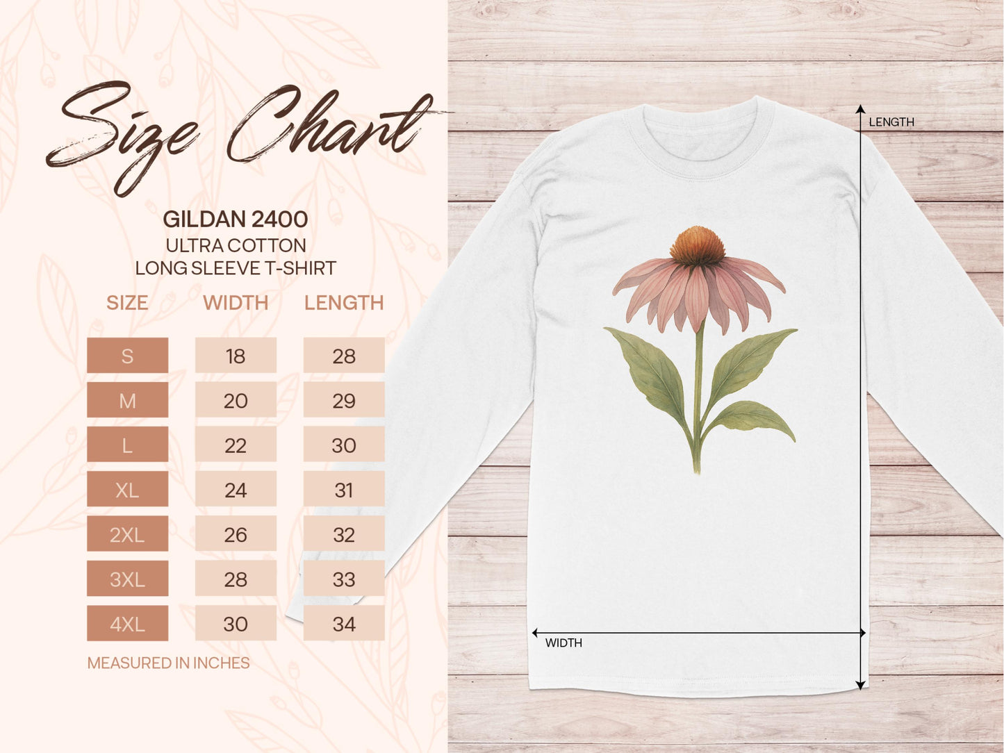 Echinacea Flower Long Sleeve T-Shirt product type