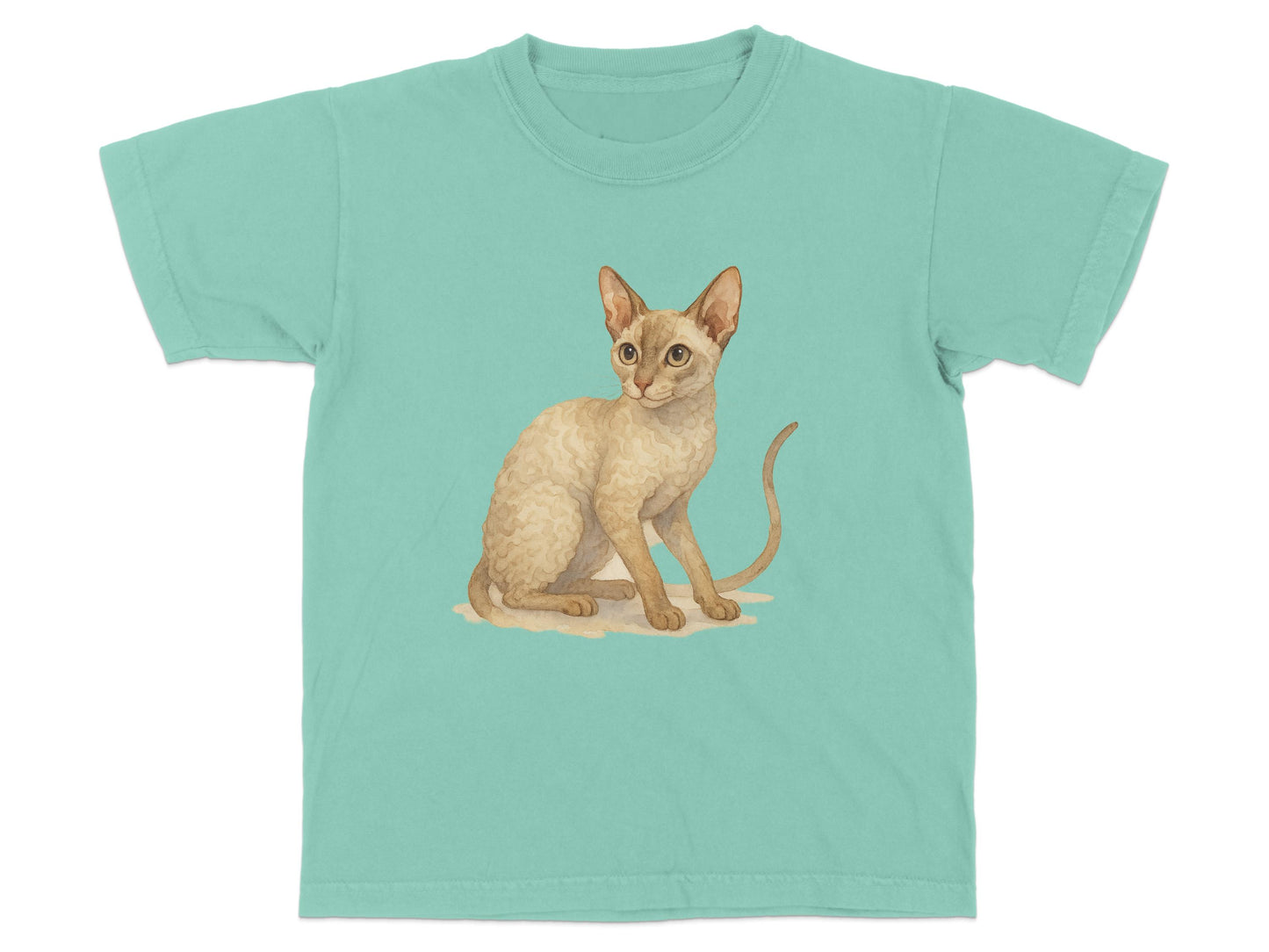 Cute Sitting Cat Illustration T-Shirt product type