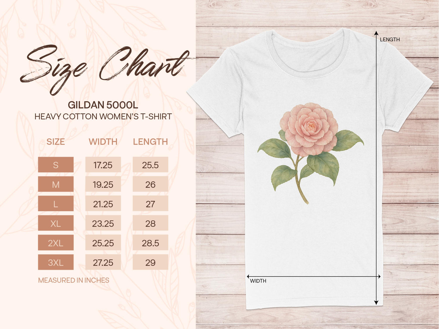 Floral Graphic Heavy Cotton Women's T-Shirt product