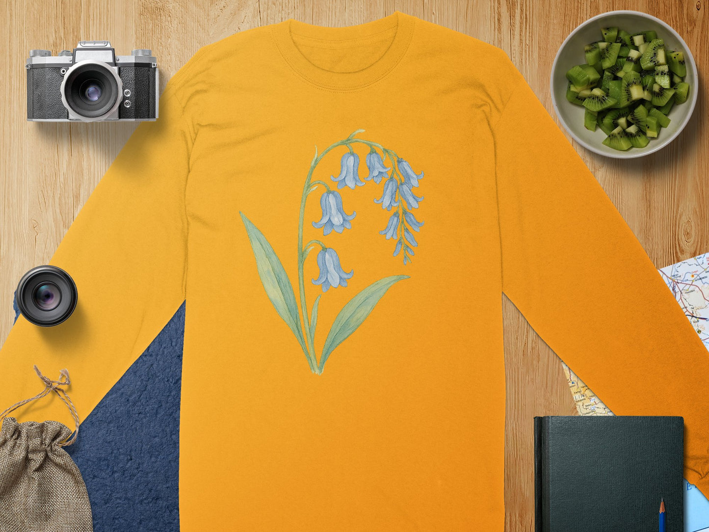 Bluebell Design on Long Sleeve Casual Shirt product