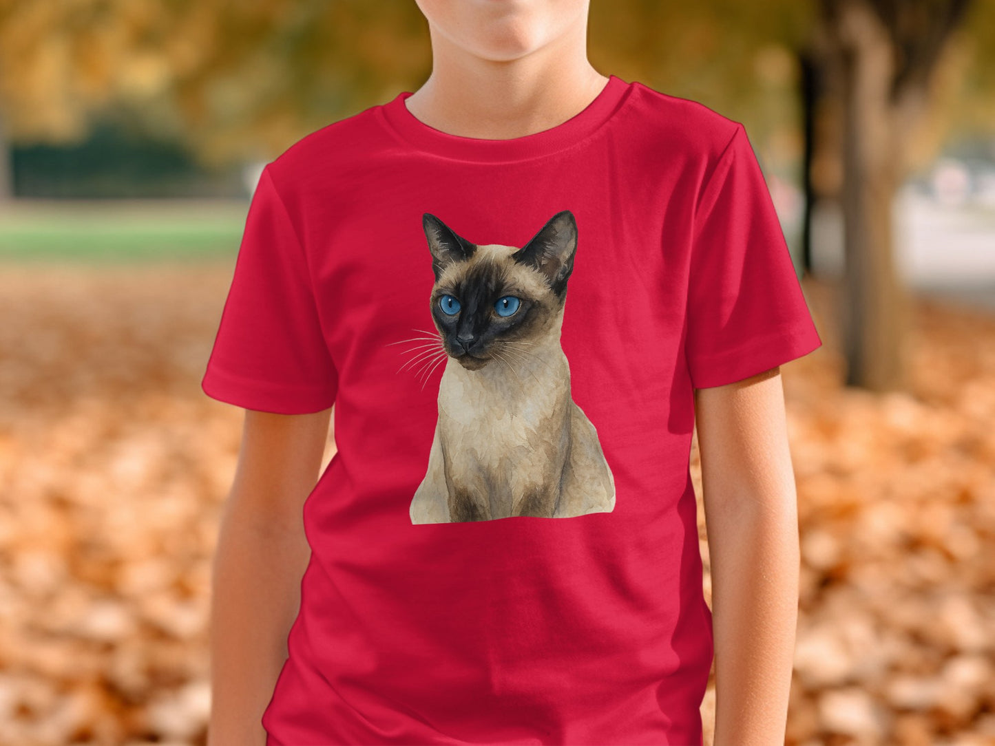 Siamese Cat Red Graphic Tee shirt product type