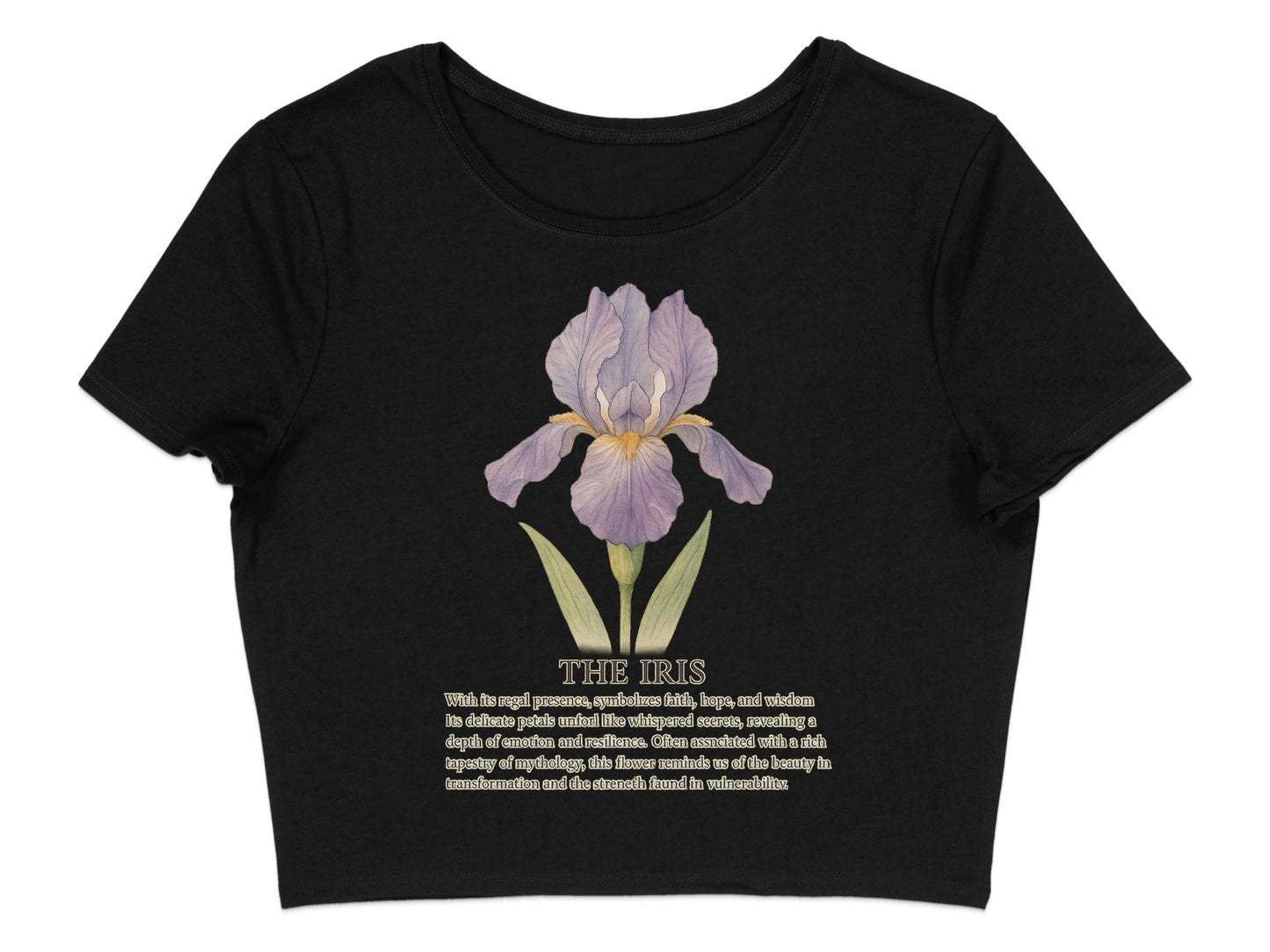 The Iris Printed Shirt Black Wide Neck Fashion product