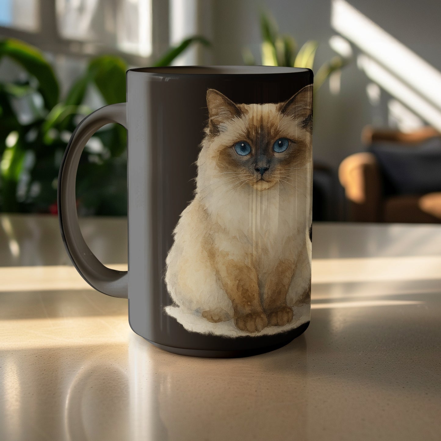 Siamese Cat Mug with Realistic Pet Portrait product type