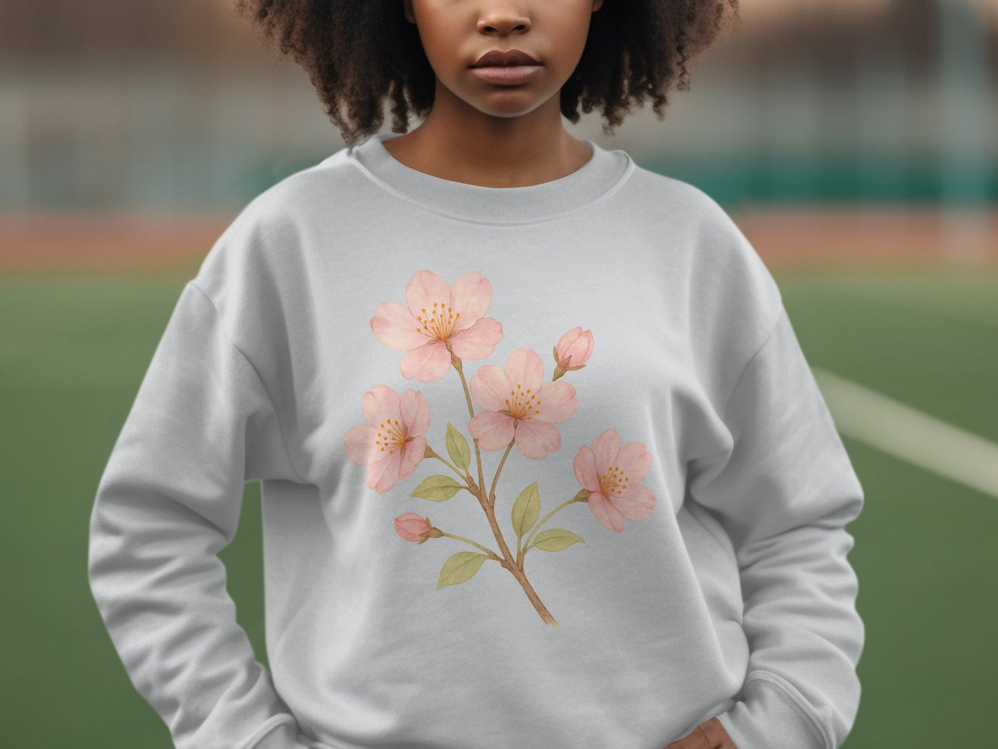 Pretty Floral Blossom Printed Pullover Sweatshirt product type