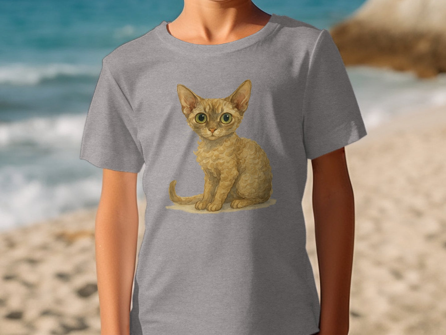 Cute Kitten Graphic Tee for Kids Apparel Product Type