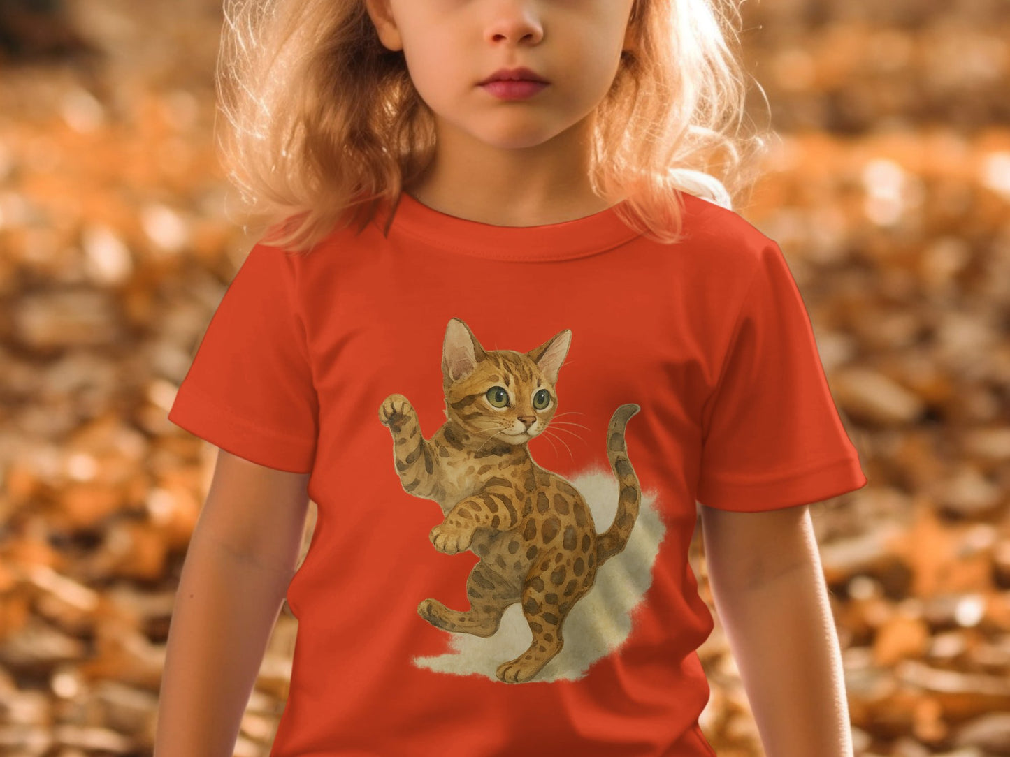 Cute Cat Illustration on Youth Shirt product type