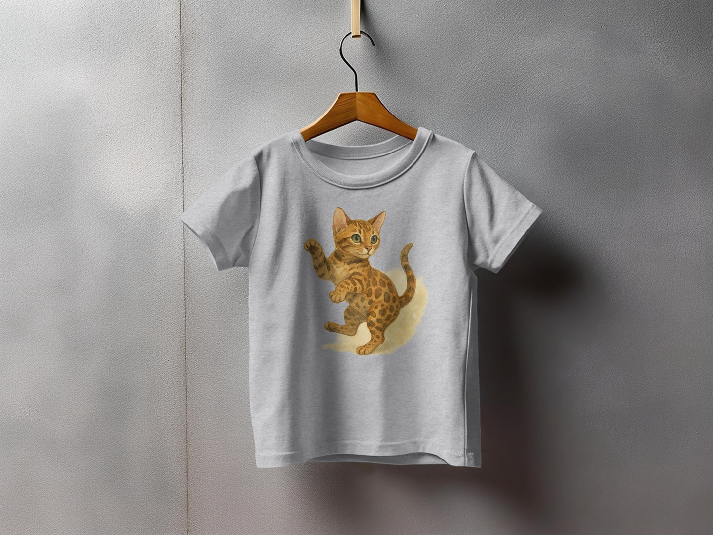Playful Cat with Moon Design T-shirt product type