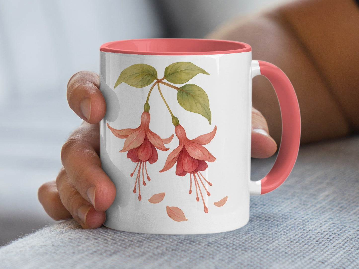 Elegant Pink Flower Design Coffee Mug Product