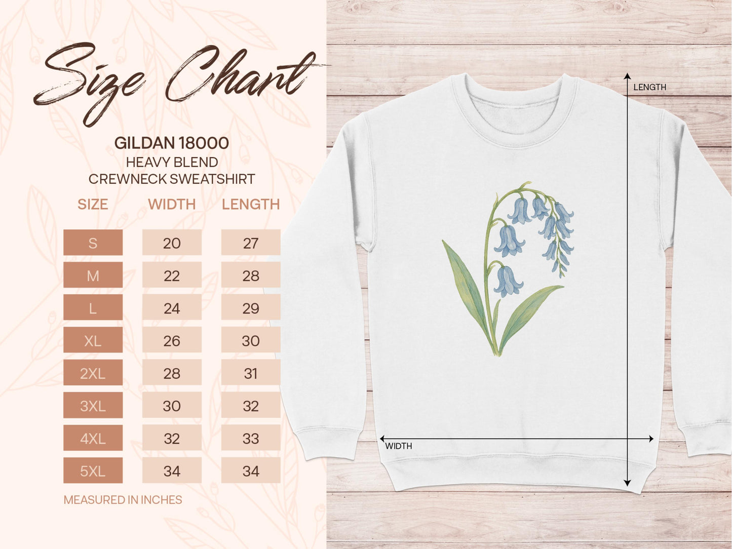 Bluebell Flower Design Crewneck Sweatshirt product