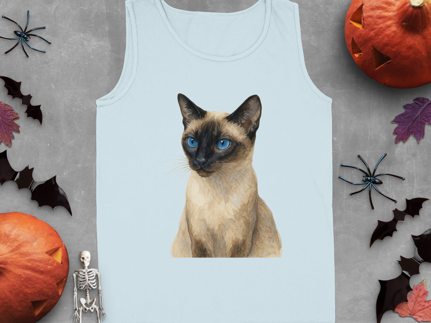 Siamese Cat Print on Tank Top Fashion Product Type