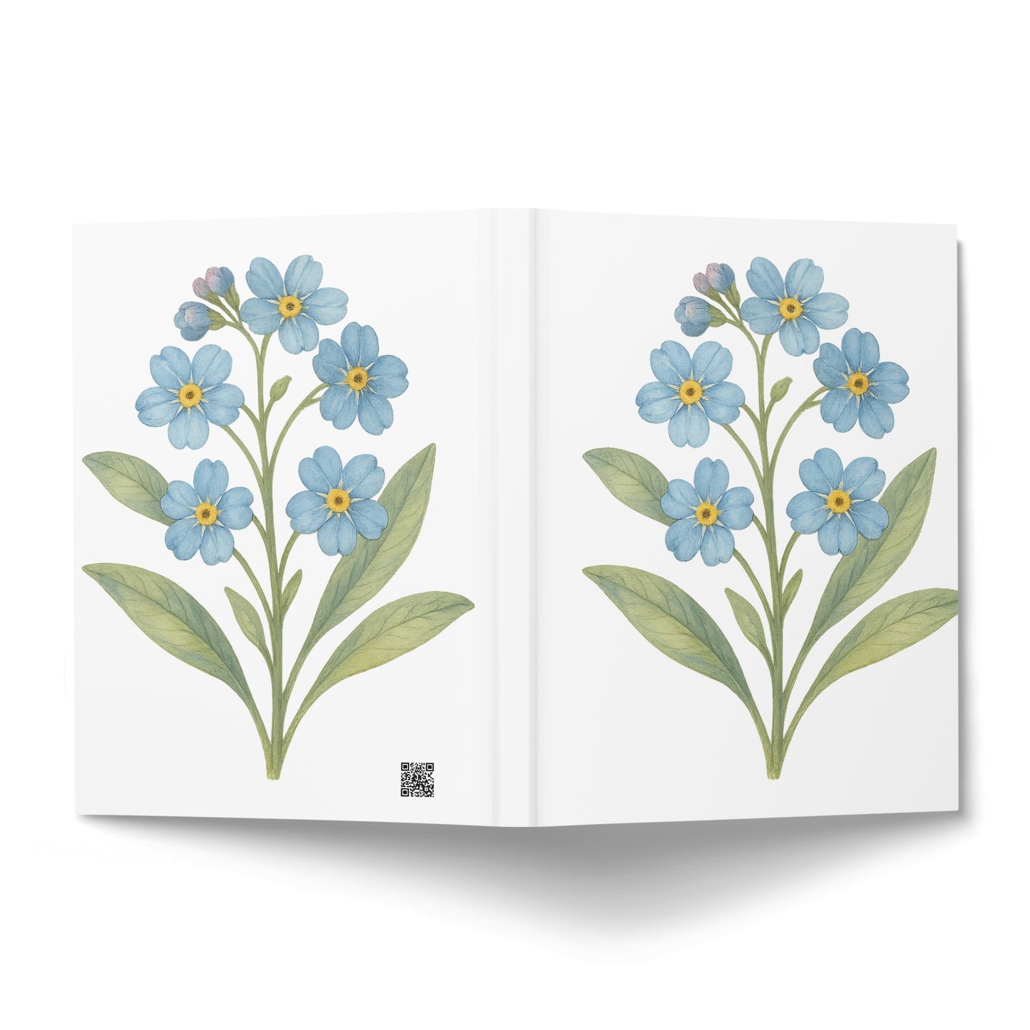 Beautiful Blue Flower Design Hardcover Notebook product