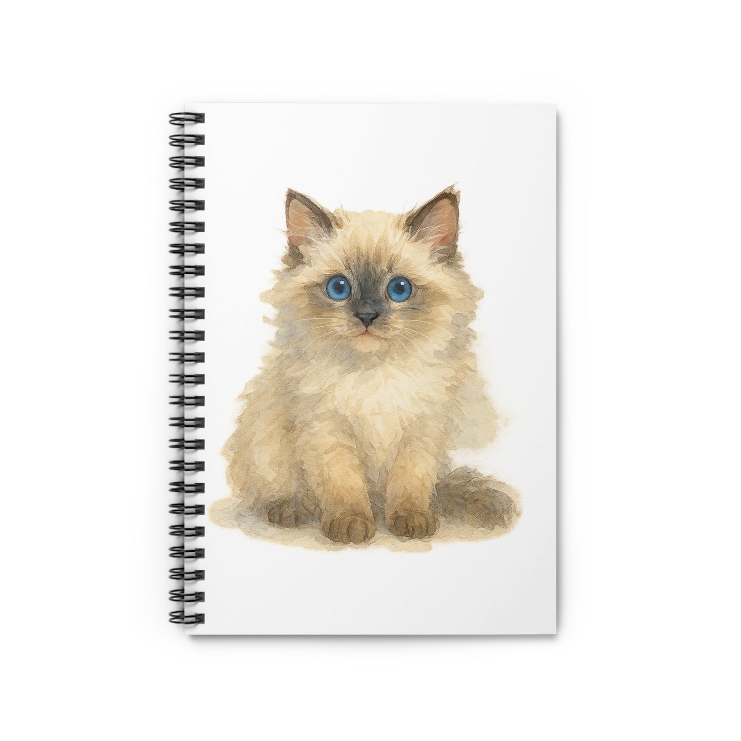 Cute Fluffy Kitten Artwork Spiral Notebook product type