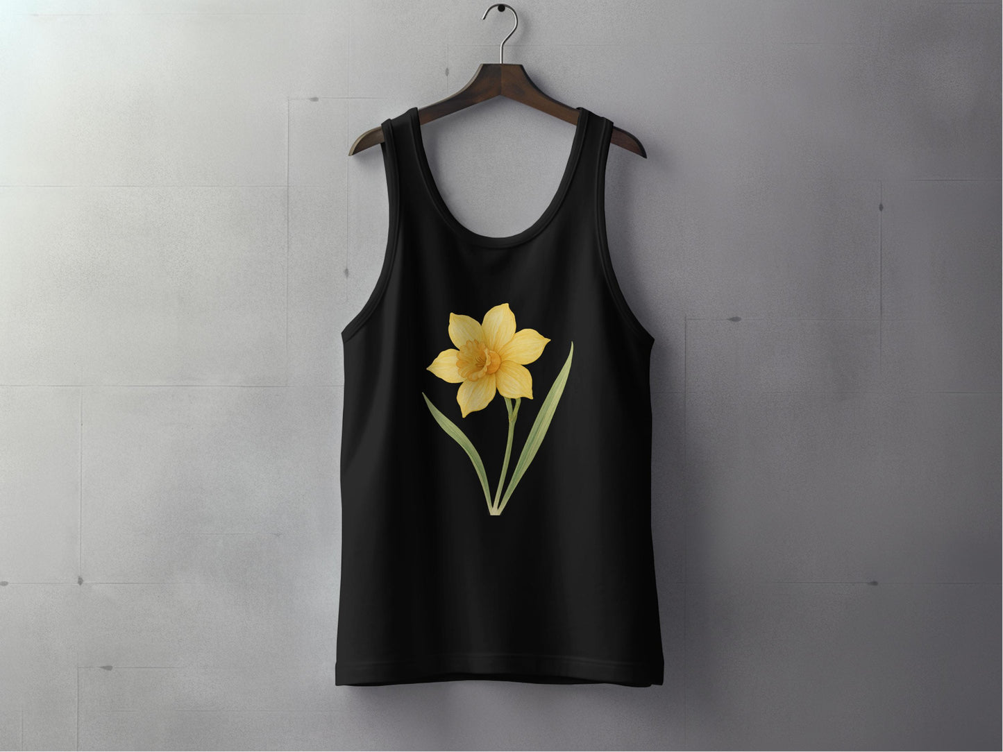 Stylish Black Tank Top with Elegant Floral Print product type