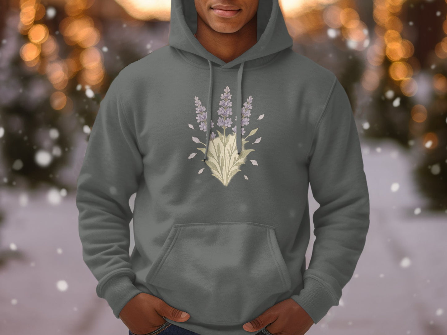 Lavender With Leaves Graphic Hoodie Product