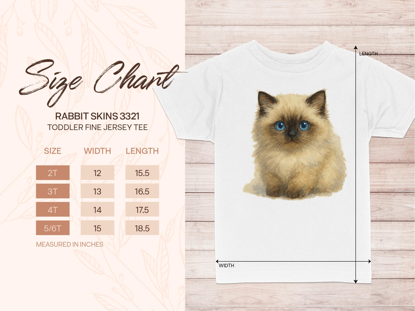 Adorable Fluffy Kitten Printed Toddler Fine Jersey Tee product