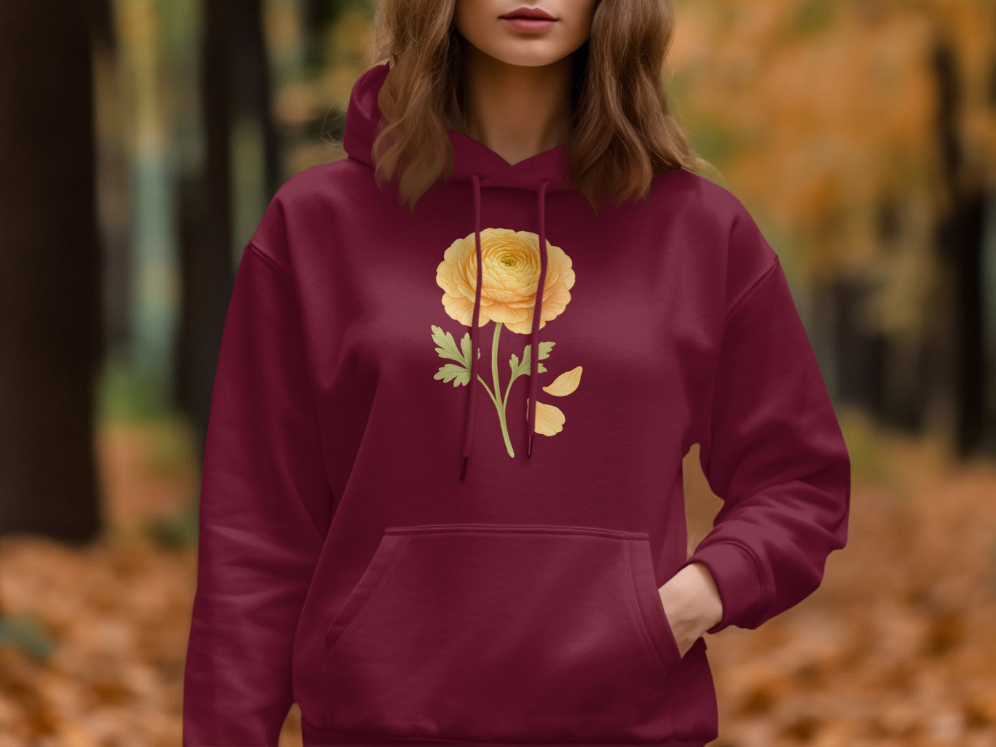 Beautiful Yellow Flower Design Hoodie product type