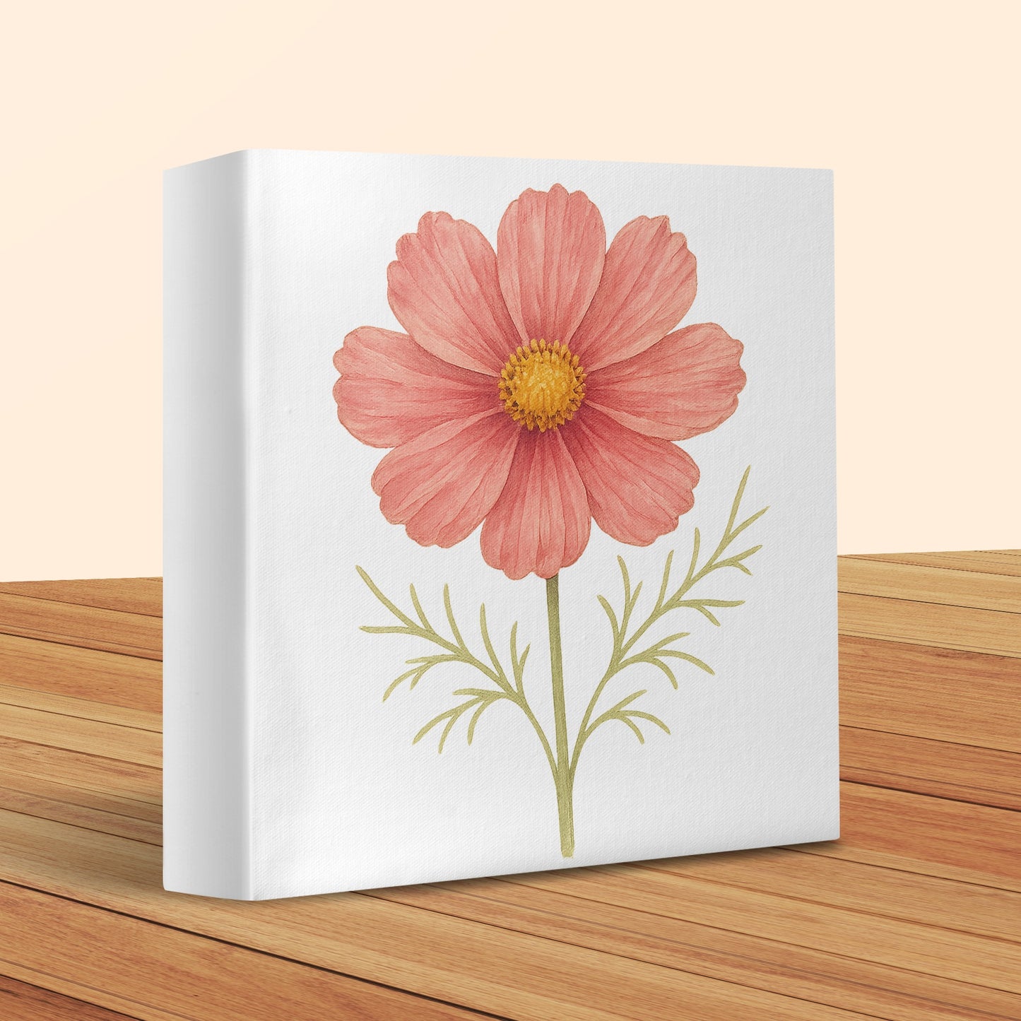 Pink Cosmos Flower Illustration Canvas Art product