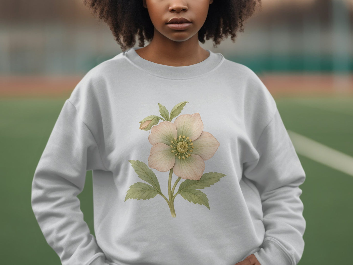 Floral Design Long Sleeve Sweatshirt product type