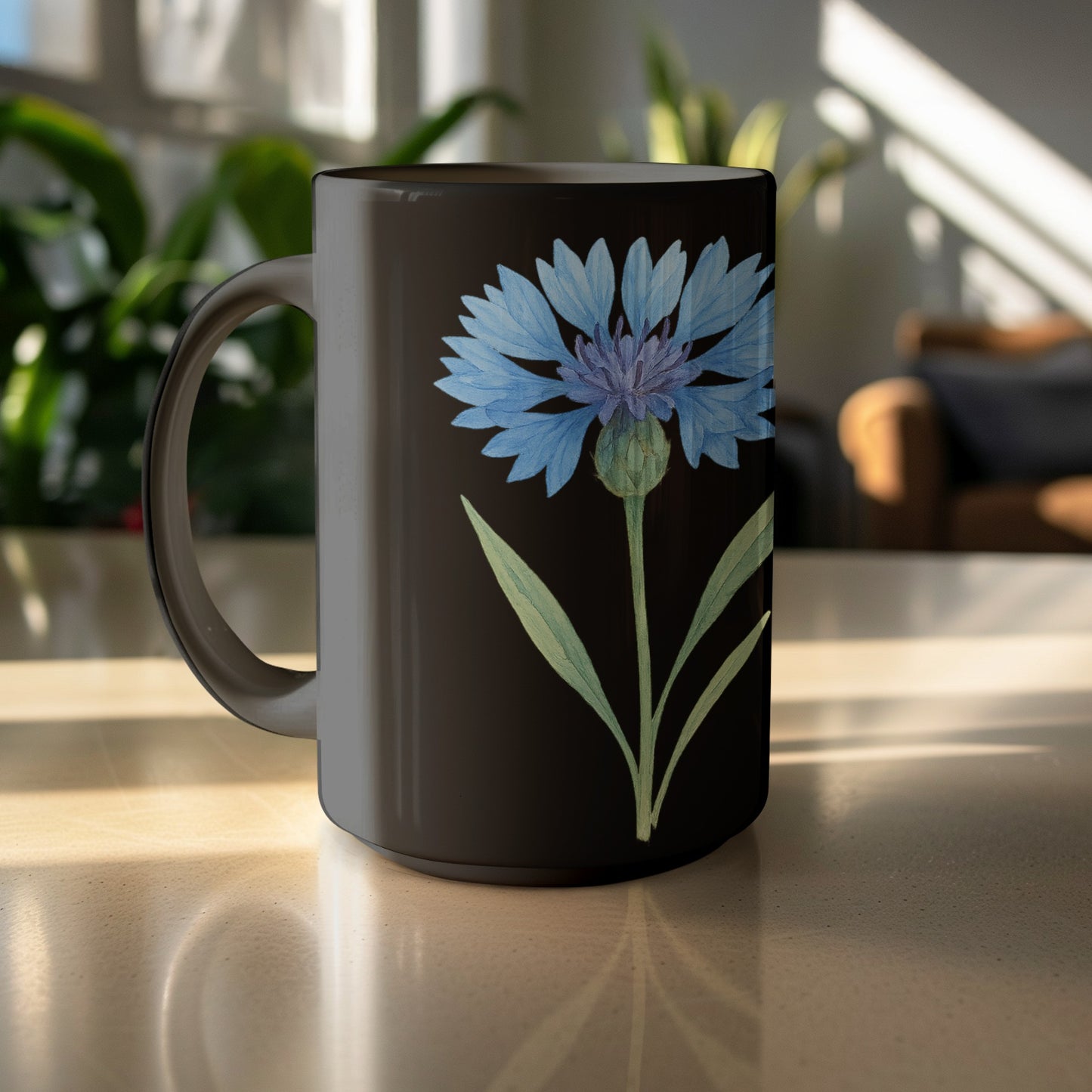 Elegant Mug with Blue Cornflower Art product