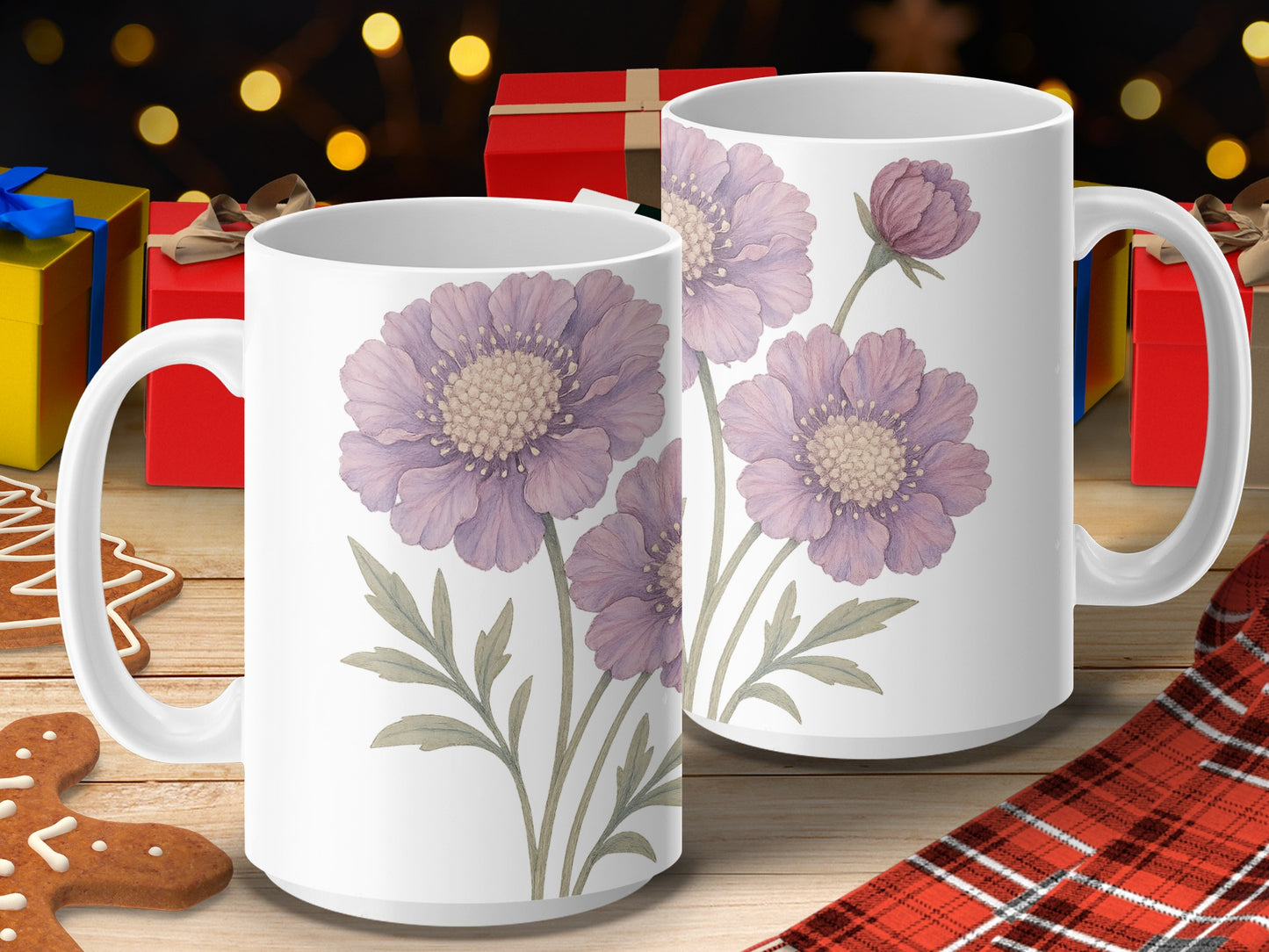 Purple Floral Design Mug Holiday Special product